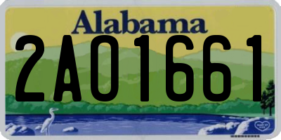 AL license plate 2AO1661