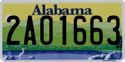 AL license plate 2AO1663