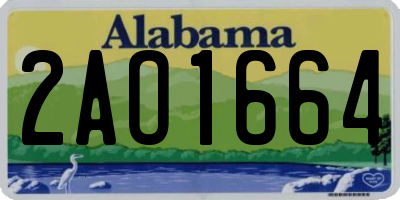 AL license plate 2AO1664