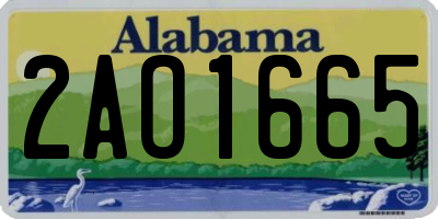 AL license plate 2AO1665