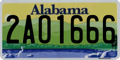 AL license plate 2AO1666