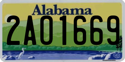 AL license plate 2AO1669
