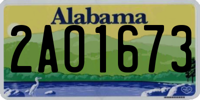 AL license plate 2AO1673