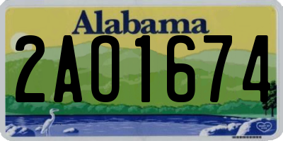 AL license plate 2AO1674