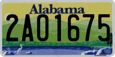 AL license plate 2AO1675