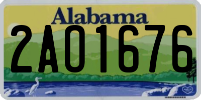 AL license plate 2AO1676