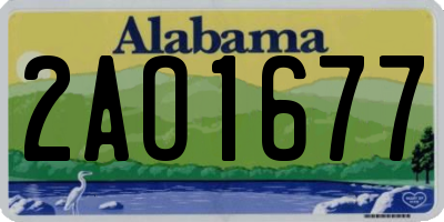 AL license plate 2AO1677