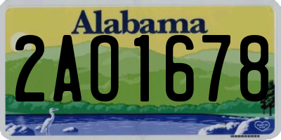 AL license plate 2AO1678