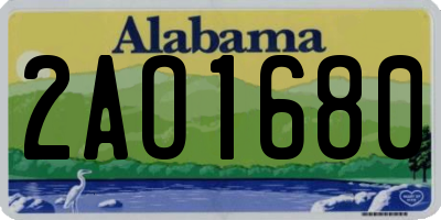 AL license plate 2AO1680