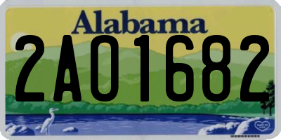 AL license plate 2AO1682