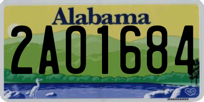 AL license plate 2AO1684