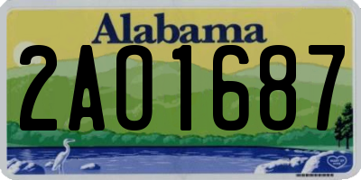 AL license plate 2AO1687