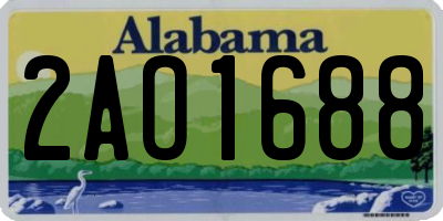 AL license plate 2AO1688