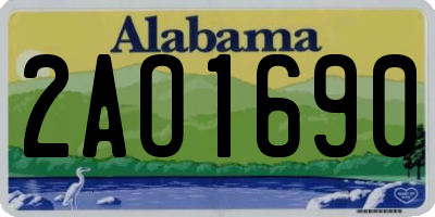 AL license plate 2AO1690