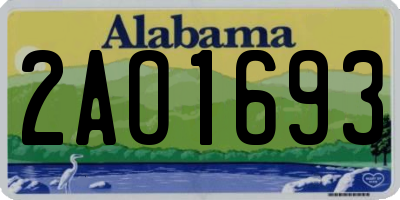 AL license plate 2AO1693