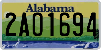AL license plate 2AO1694