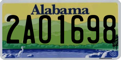 AL license plate 2AO1698
