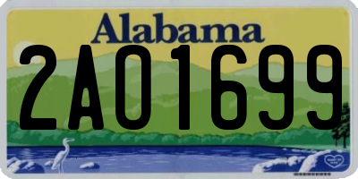 AL license plate 2AO1699