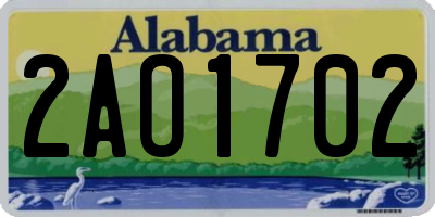 AL license plate 2AO1702