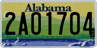 AL license plate 2AO1704