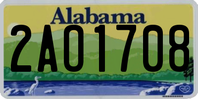 AL license plate 2AO1708