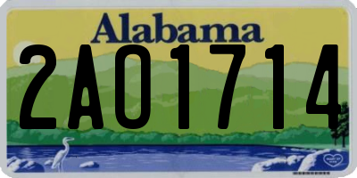 AL license plate 2AO1714