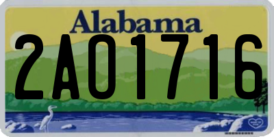 AL license plate 2AO1716