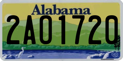 AL license plate 2AO1720