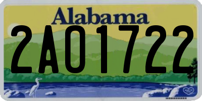 AL license plate 2AO1722