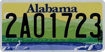 AL license plate 2AO1723