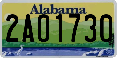 AL license plate 2AO1730