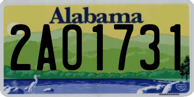 AL license plate 2AO1731
