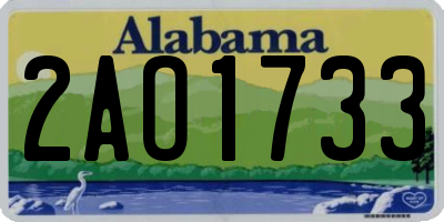 AL license plate 2AO1733