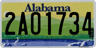 AL license plate 2AO1734