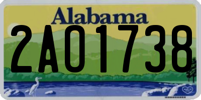 AL license plate 2AO1738