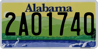 AL license plate 2AO1740