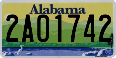 AL license plate 2AO1742