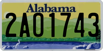 AL license plate 2AO1743