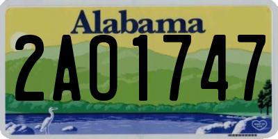 AL license plate 2AO1747