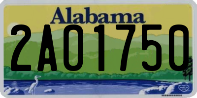 AL license plate 2AO1750
