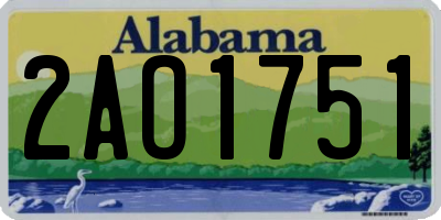 AL license plate 2AO1751