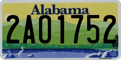 AL license plate 2AO1752