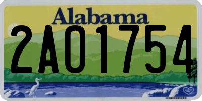 AL license plate 2AO1754