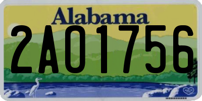 AL license plate 2AO1756