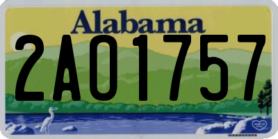 AL license plate 2AO1757