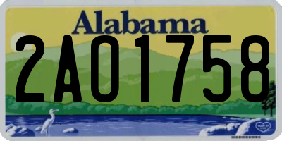 AL license plate 2AO1758