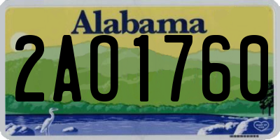 AL license plate 2AO1760