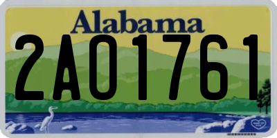 AL license plate 2AO1761
