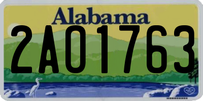 AL license plate 2AO1763
