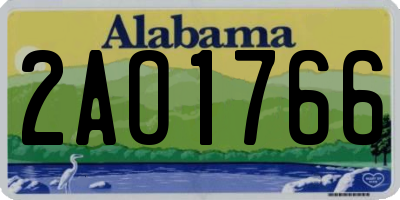 AL license plate 2AO1766